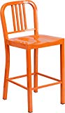 Flash Furniture 24” High Orange Metal Indoor-Outdoor Counter Height Stool Review