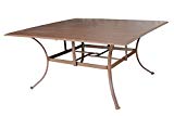 Cheap Panama Jack Outdoor Island Breeze Slatted Aluminum Square Dining Table with Umbrella Hole, 60-Inch