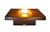 COOKE Hammered Copper Santa Barbara Rectangular Fire Pit Table - 48 x 36 x 18 - Propane - Black COOKE Hammered Copper Santa Barbara Rectangular Fire Pit Table - 48 x 36 x 18 - Propane - Black