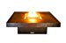 COOKE Hammered Copper Santa Barbara Rectangular Fire Pit Table - 48 x 36 x 18 - Propane - Black