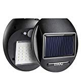 MIUO Solar Lights Outdoor 2 Pack Solar Motion Sensor Light 30 LED 300lm Wireless Waterproof Solar Security Light Outdoor for Porch Patio Brick Wall Backyard Farm Garage