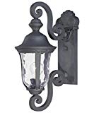 Minka Lavery 8990-66 Ardmore 1 Light Outdoor Wall Light in Black with Mouth Blown Clear Seeded glass