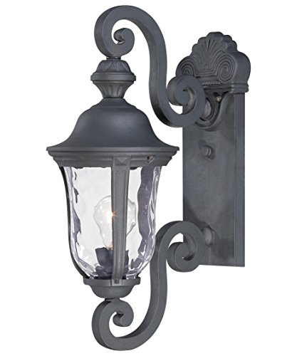 Minka Lavery 8990-66 Ardmore 1 Light Outdoor Wall Light in Black with Mouth Blown Clear Seeded glass