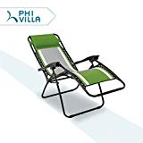 PHI VILLA Mesh Fabric Zero Gravity Lounge Chair Patio Folding Adjustable Recliner for Outdoor Yard Beach, Green Review