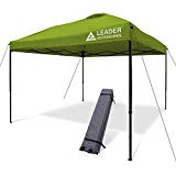 Leader Accessories 10’x10′ Instant Canopy Pop Up Canopy Straight Wall including Wheeled Carry Bag, Green For Sale