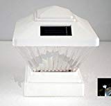 White Color Square Solar Light Post Cap 4×4 PVC Fence Style (Set of 6) Review