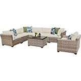 TK Classics Monterey 8 Piece Outdoor Wicker Patio Furniture Set 08b, Beige Review