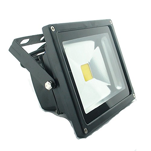 QUANS 20W 12V 24V AC DC Ultra Bright White LED Security Wash Flood light Floodlight Lamp High Power Black Case Waterproof IP65 Superbright 6000K 6500K (Cool White), 12-24V INPUT Low Voltage