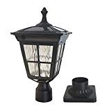 Kemeco ST4311AQ LED Cast Aluminum Solar Post Light Fixture with 3-Inch Fitter Base for Outdoor Garden Post Pole Mount Review
