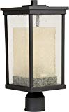 Craftmade Z3725-92 Post Mount Light with Clear Seeded Outer and Frosted Amber Inner Glass Shades, Bronze Finish Craftmade Z3725-92 Post Mount Light with Clear Seeded Outer and Frosted Amber Inner Glass Shades, Bronze Finish