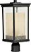 Craftmade Z3725-92 Post Mount Light with Clear Seeded Outer and Frosted Amber Inner Glass Shades, Bronze Finish