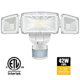 TOPNEW LED Security Light 42W Outdoor Motion Sensor Security Light 3 Heads Flood Light Waterproof 3000LM 6000K Adjustable Lighting Range 180° for Yard Stairs Garage Entryways For Sale TOPNEW LED Security Light 42W Outdoor Motion Sensor Security Light 3 Heads Flood Light Waterproof 3000LM 6000K Adjustable Lighting Range 180° for Yard Stairs Garage Entryways For Sale
