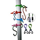 CRH600 New Idea Beach Umbrella Pole Hanging Hook Set,Patio Sunshade Flexible and Adjustable For Most Poles, 8-Hooks, Anti Slip for Towels,Camera, Sunglasses (Solution A) Review