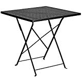 Flash Furniture 28” Square Black Indoor-Outdoor Steel Folding Patio Table Review Flash Furniture 28” Square Black Indoor-Outdoor Steel Folding Patio Table Review