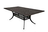 Darlee Elisabeth Cast Aluminum Rectangular Dining Table, 44” X 84”, Antique Bronze Finish For Sale Darlee Elisabeth Cast Aluminum Rectangular Dining Table, 44” X 84”, Antique Bronze Finish For Sale
