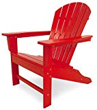 POLYWOOD Outdoor Furniture South Beach Adirondack Chair, Sunset Red-Recycled Plastic Materials POLYWOOD Outdoor Furniture South Beach Adirondack Chair, Sunset Red-Recycled Plastic Materials