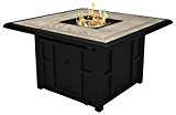 Cheap Ashley Furniture Signature Design – Chestnut Ridge Outdoor Square Fire Pit Table – Natural Porcelain Tile – Stainless Steel Burner with Glass Beads – Push-Button – Brown