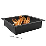 Cheap Sunnydaze Large Square Fire Pit Ring Insert, DIY Firepit Rim Liner Above or in-Ground, Outdoor Heavy Duty 2.0mm Steel, 42-Inch Square Outside, 36-Inch Square Inside Dimensions