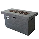 Crawford Outdoor Grey Rectangular Fire Pit – 50,000 BTU For Sale Crawford Outdoor Grey Rectangular Fire Pit – 50,000 BTU For Sale