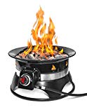Outland Firebowl 870 Premium Outdoor Portable Propane Gas Fire Pit with Cover & Carry Kit, 19-Inch Diameter 58,000 BTU Auto-Ignition For Sale