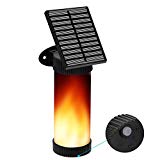 Solar Flame Wall Light, Waterproof Flickering Flame Wall Light Outdoor LED Night Light Auto On/Off Dusk to Dawn Solar Light Outdoor for Patio Garden Driveway Pathway by Apexflux（1 pcs） For Sale