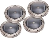 GreenLighting 4 Pack 3 Lumen Solar Deck Lights (Stainless Steel)