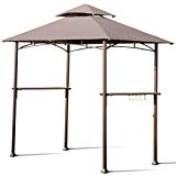 Giantex Barbecue Grill Gazebo BBQ Canopy Tent Outdoor Patio Shelter Double Tier UV-Resistant Roof W/Air Vent Steel Frame Hooks Bottle Opener, 8’X5′ Tan Giantex Barbecue Grill Gazebo BBQ Canopy Tent Outdoor Patio Shelter Double Tier UV-Resistant Roof W/Air Vent Steel Frame Hooks Bottle Opener, 8’X5′ Tan