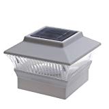 12 Pack Solar White Color Square Post Fence Mount 4×4 (WILL Only FIT 4″ x 4″ PVC POSTS not wood POST)