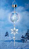 Collections Etc Solar Snowflake Icicle Dangler