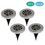YUELGUANG Pack of 4 8LED Solar Powered Garden Lamps Water-resistant Ground Lights Dark Sensing Landscape Lights for Garden Lawn Pathway Yard Driveway Patio Deck Walkway Pool Area (White) Review YUELGUANG Pack of 4 8LED Solar Powered Garden Lamps Water-resistant Ground Lights Dark Sensing Landscape Lights for Garden Lawn Pathway Yard Driveway Patio Deck Walkway Pool Area (White) Review