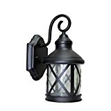 LED Outdoor Wall Lantern Light, Black, 9 Watts (60w Equivalent), 120V, 400 Lumens, Soft White 3000K, Waterproof, Rust Resistant, RoHS Compliant, ETL Listed, Energy Star For Sale