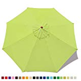 MASTERCANOPY (8+Colors 9ft Market Round Umbrella Replacement Canopy 8 Ribs(Canopy Only) (Lemon Green)