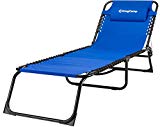 Cheap KingCamp Patio Foldable Chaise Lounge Cot Bed for Beach Camping Cot Pool Slide(Blue)