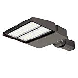 Cheap KCCCT led shoebox Outdoor Parking lot Light commerical Security Area Lighting Fixture 130LM/W Slipfitter UL & DLC Listed Weatherproof (Standard, 100W)