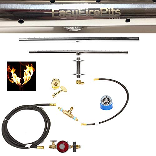 EasyFirePits Deluxe Propane Fire Pit Kit and Lifetime Warranted 316 Stainless Steel Burner (48 in T-Burner) Review