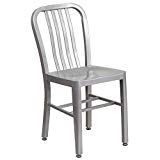 Flash Furniture Silver Metal Indoor-Outdoor Chair Flash Furniture Silver Metal Indoor-Outdoor Chair
