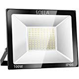 Cheap SOLLA 100W LED Flood Light, IP66 Waterproof, 8000lm, 550W Equivalent, Super Bright Outdoor Security Lights, 6000K Daylight White, Outdoor Floodlight for Garage, Garden, Lawn and Yard