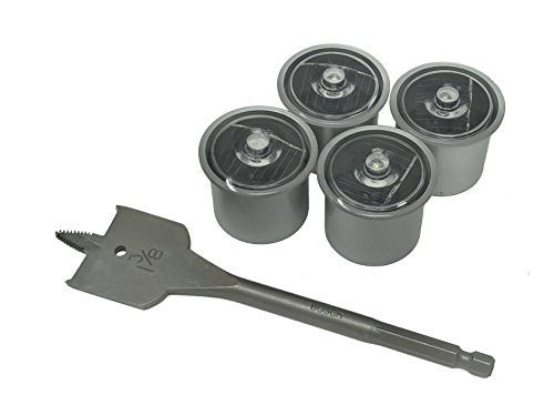 Cheap Solar Dots: Dock/Deck Courtesy Lights- Low Light White LED for Walkways & Pathways (Recessed/Flush Mount) 4-Pack Drill Bit Included