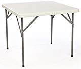 Displays2go Square Folding Table with Molded Top, 34 Displays2go Square Folding Table with Molded Top, 34