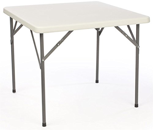 Displays2go Square Folding Table with Molded Top, 34