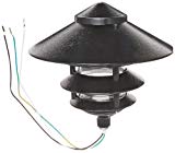 RAB Lighting LL23B Incandescent 4 Tier Lawn Light with 10″ Top, A-19 Type, 100W Power, 1650 Lumens, 120VAC, Black For Sale