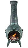 The Blue Rooster CAST ALUMINUM Grape Wood Burning Chiminea in Green. Review