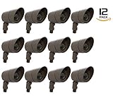 Cheap Westgate Lighting LED Directional Landscape Die-Cast Housing – IP67 and IP54 Level Rating-12V AC- 36 Degree Beam Angle- Convex Lens – 5 YR Warranty (12, Black)