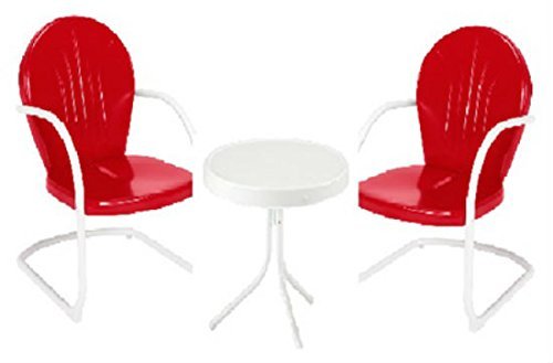 Cheap Jack Post BH-920CR Natural Organic Red/White Retro Bistro Set