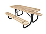 Cheap Coated Outdoor Furniture T6-TAN Rectangular Portable Picnic Table, 6 Feet, Tan