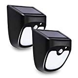 LED Solar Lights Motion Sensor Wall Light Outdoor Security Lamps Waterproof Light Garden Pathway Patio Lamps 12 Led 2Pack for Step Yard Garden Driveway Trails Fence