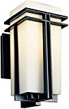 Kichler 49201BK Tremillo Outdoor Wall 1-Light, Black For Sale