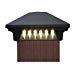 LED Post Cap Light by DEKOR - Cast Aluminum,12VDC transformer required, Lights on 4 Sides for Deck & Fence Post Caps, NOT SOLAR