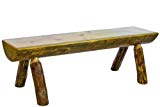 Montana Woodworks MWGCHLB5 Glacier Country Collection Half Log Bench, 5-Feet For Sale
