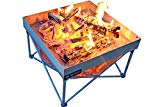 Cheap Pop-Up Fire Pit – Portable Outdoor Fire Pit Clean Burn Tech, Less Smoke – Never Rust Full-Size Fire Pit – US Forest Service and B.L.M. Fire Pan Approved – Fire Pit / Heat Shield Combo Package